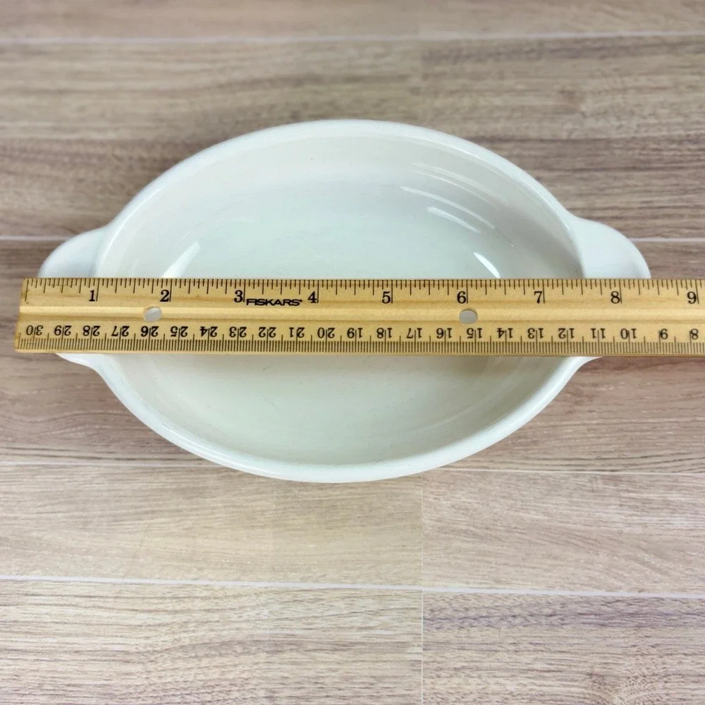 Corning Ware Baking Dish Small Oval Casserole White P-14-B No Lid 14 oz USA
